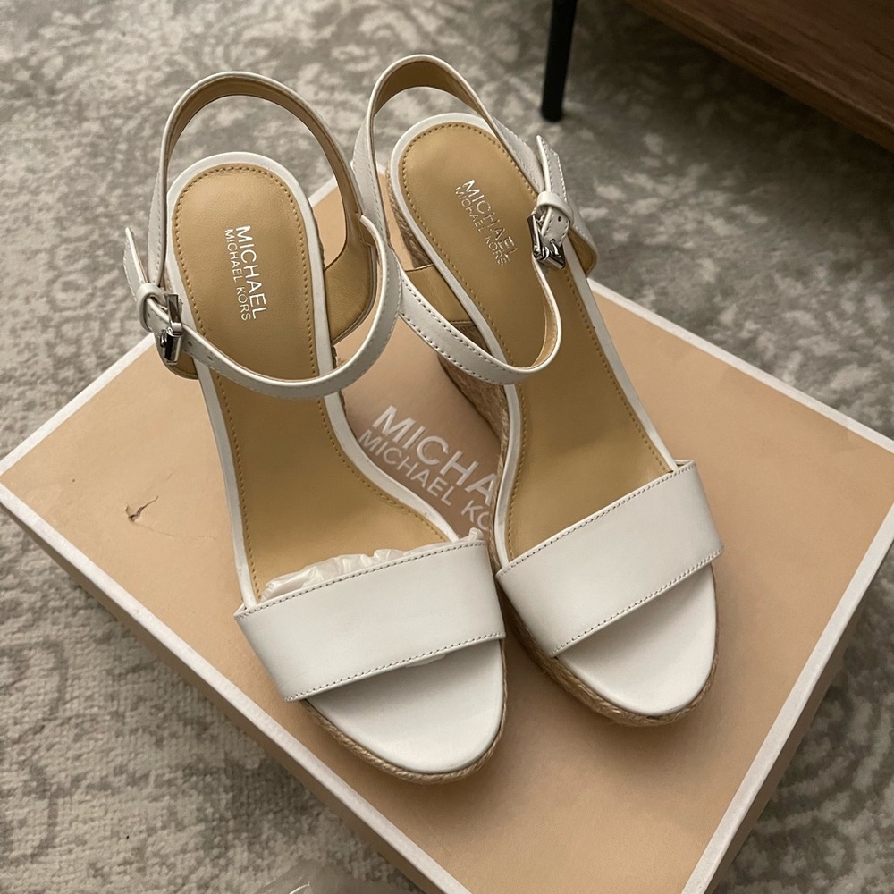 Michael Kors Wedges- White